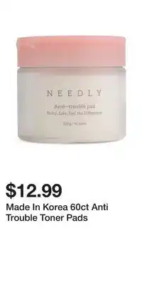 TJ Maxx Made In Korea 60ct Anti Trouble Toner Pads offer