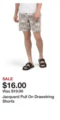 TJ Maxx Jacquard Pull On Drawstring Shorts offer