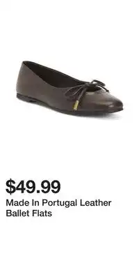 TJ Maxx Made In Portugal Leather Ballet Flats offer