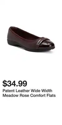 TJ Maxx Patent Leather Wide Width Meadow Rose Comfort Flats offer