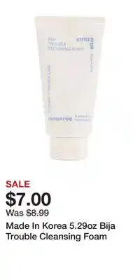TJ Maxx Made In Korea 5.29oz Bija Trouble Cleansing Foam offer