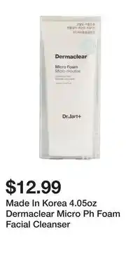 TJ Maxx Made In Korea 4.05oz Dermaclear Micro Ph Foam Facial Cleanser offer