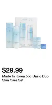 TJ Maxx Made In Korea 5pc Basic Duo Skin Care Set offer