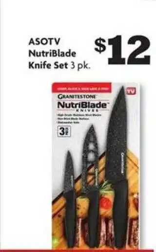 Family Dollar Asotv Nutriblade Knife Set offer