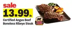 Meijer Certified Angus Beef Boneless Ribeye Steak offer