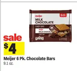 Meijer Meijer 6 Pk. Chocolate Bars offer