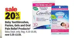 Meijer Baby Toothbrushes, Pastes, Gels and Oral Pain Relief Products offer