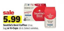 Meijer Seattle's Best Coffee 12 oz. bag or K-Cups 10 ct offer