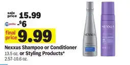 Meijer Nexxus Shampoo or Conditioner 13.5 oz. or Styling Products* 2.57-10.6 oz offer