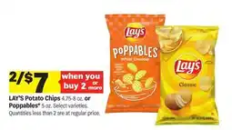 Meijer LAY'S Potato Chips 4.75-8 oz. or Poppables* 5 oz offer