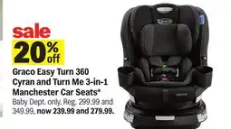 Meijer Graco Easy Turn 360 Cyran and Turn Me 3-in-1 Manchester Car Seats offer