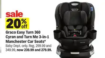 Meijer Graco Easy Turn 360 Cyran and Turn Me 3-in-1 Manchester Car Seats offer