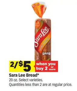 Meijer Sara Lee Bread offer