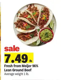 Meijer Fresh from Meijer 96% Lean Ground Beef offer