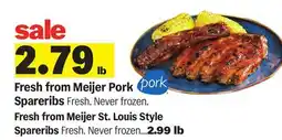 Meijer Fresh from Meijer Pork Spareribs offer