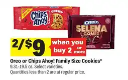 Meijer Oreo or Chips Ahoy! Family Size Cookies offer
