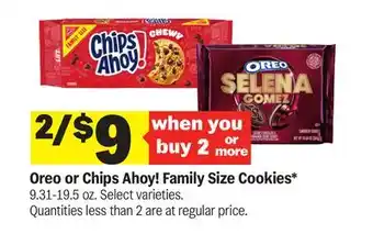 Meijer Oreo or Chips Ahoy! Family Size Cookies offer