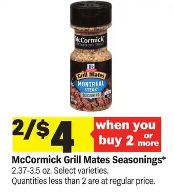 Meijer McCormick Grill Mates Seasonings offer