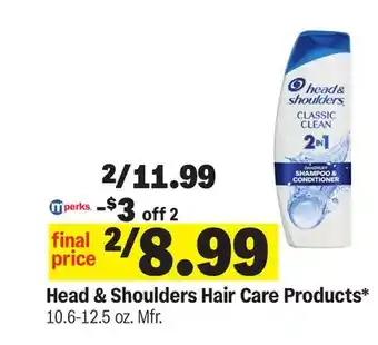 Meijer Head & Shoulders Hair Care Products offer