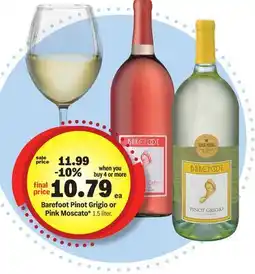 Meijer Barefoot Pinot Grigio or Pink Moscato offer