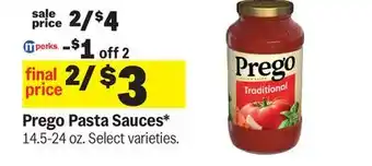 Meijer Prego Pasta Sauces offer