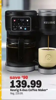 Meijer Keurig K-Duo Coffee Maker offer