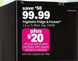 Meijer Frigidaire Fridge & Freezer offer
