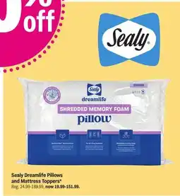 Meijer Sealy Dreamlife Pillows and Mattress Toppers offer