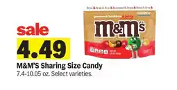 Meijer M & M' S Sharing Size Candy offer