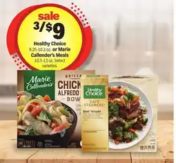 Meijer Healthy Choice 9.25-10.3 oz. or Marie Callender's Meals 10.5-13 oz offer