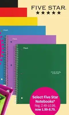 Meijer Select Five Star Notebooks offer
