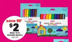 Meijer Meijer 10 Ct. Washable Markers offer