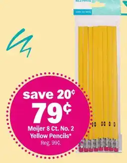 Meijer Meijer 8 Ct. No. 2 Yellow Pencils offer