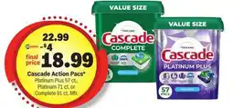 Meijer Cascade Action Pacs offer