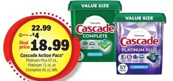 Meijer Cascade Action Pacs offer