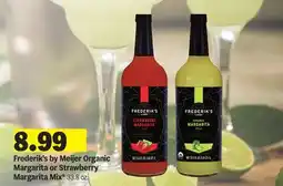 Meijer Frederik's by Meijer Organic Margarita or Strawberry Margarita Mix offer