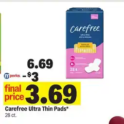 Meijer Carefree Ultra Thin Pads offer