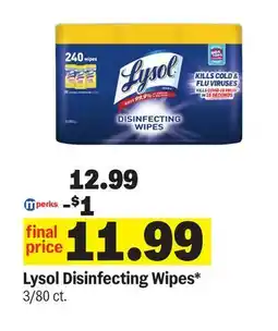 Meijer Lysol Disinfecting Wipes offer