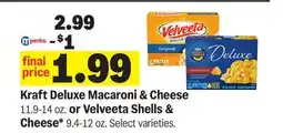 Meijer Kraft Deluxe Macaroni & Cheese 11.9-14 oz. or Velveeta Shells & Cheese* 9.4-12 oz offer