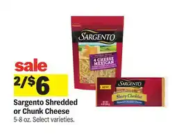Meijer Sargento Shredded or Chunk Cheese offer