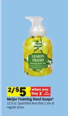 Meijer Meijer Foaming Hand Soaps offer