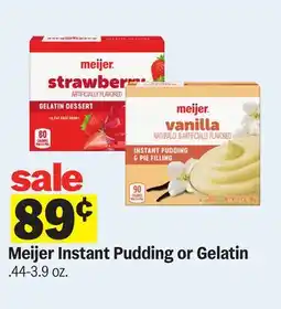 Meijer Meijer Instant Pudding or Gelatin offer