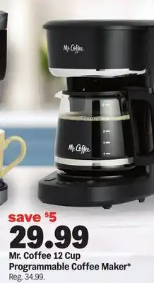 Meijer Mr. Coffee 12 Cup Programmable Coffee Maker offer