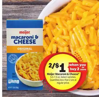 Meijer Meijer Macaroni & Cheese offer