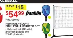 Dunham's Sports FRANKLIN REIN HALF-COURT PICKLEBALL STARTER SET offer