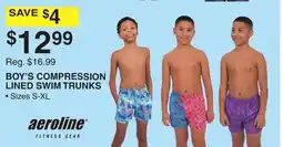 Dunham's Sports AEROLINE BOY'S COMPRESSION LINED SWIM TRUNKS offer