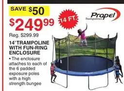 Dunham's Sports PRAPEL 14' TRAMPOLINE WITH FUN-RING ENCLOSURE offer