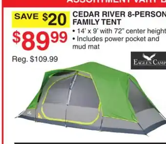 Dunham's Sports EAGLES CAMP CEDAR RIVER 8-PERSON FAMILY TENT offer