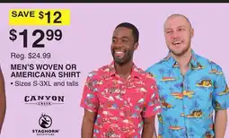 Dunham's Sports CANYON MEN'S WOVEN OR AMERICANA SHIRT offer