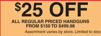 Dunham's Sports HANDGUNS offer